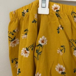 Pacsun floral no shoulder top